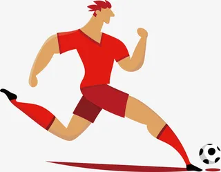 矢量足球世界杯运动员插画免抠