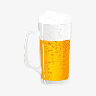 手绘啤酒杯免抠