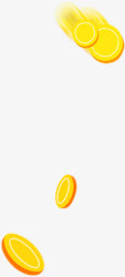 金币模糊运动漂浮免抠