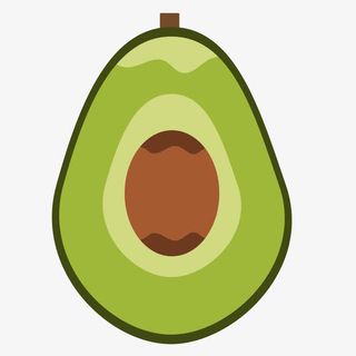手绘卡通水果牛油果素材免抠