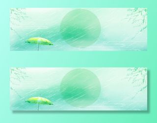 春天春雨自然环境banner高清文艺清新背景