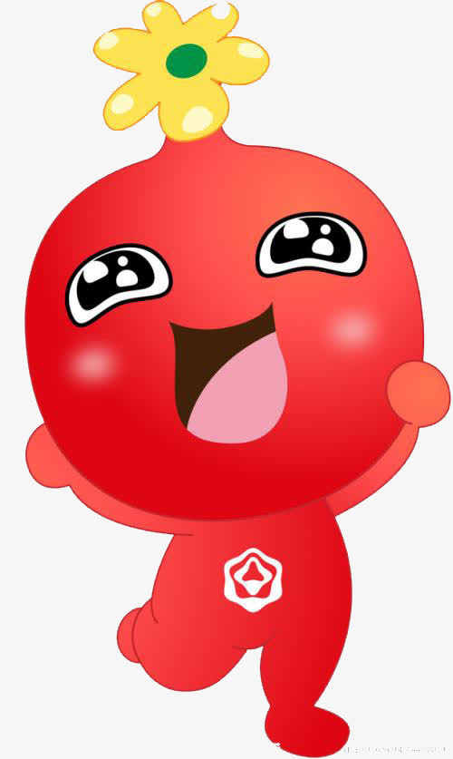 红色的卡通人免抠