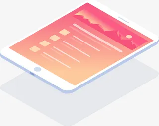 平板电脑卡通插画免抠