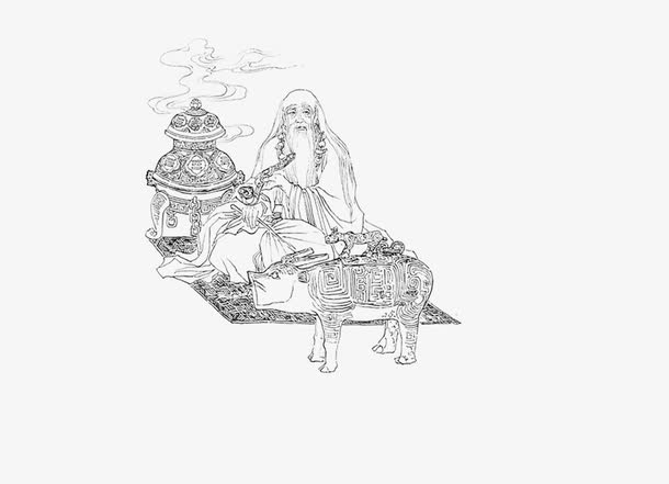线条茶文化茶道免抠