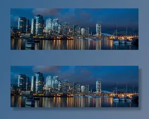 房地产夜景banner创意设计免抠