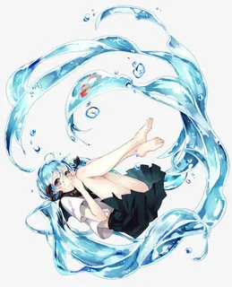 水和少女免抠 水和少女免抠