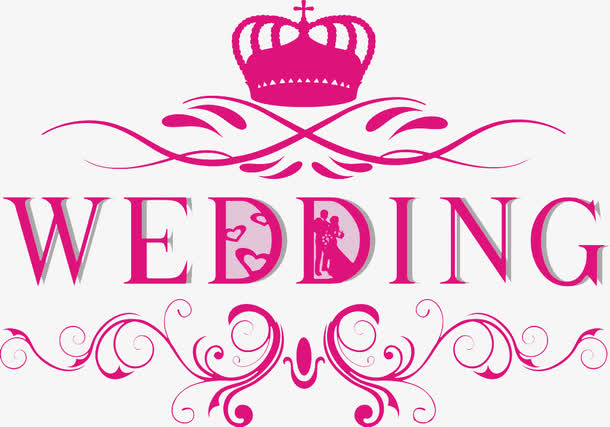 wedding艺术字免抠
