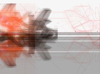 红黑科技感底纹免抠