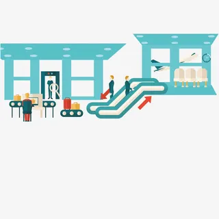 机场大厅场景免抠