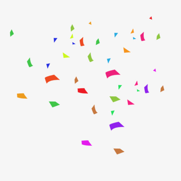 彩色碎片装饰免抠