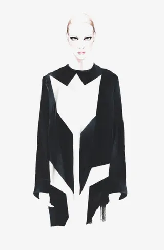 手绘时尚高端女装设计免抠