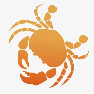 渐变色大螃蟹免抠