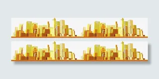 金色建筑城市高楼免抠