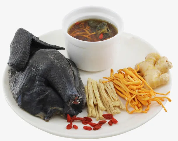 乌鸡炖汤食材免抠