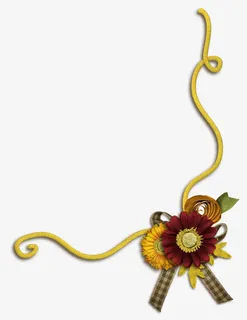 黄色花边素材免抠
