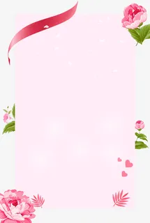 粉色春季没花朵框架免抠 粉色春季没花朵框架免抠