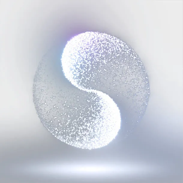 炫动的光点八卦矢量免抠