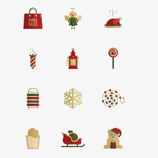 圣诞节小图标免抠