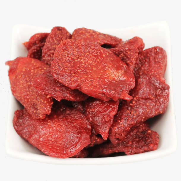 草莓干美食免抠