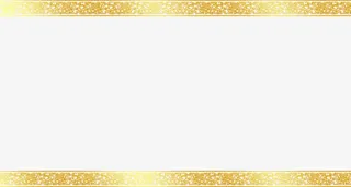 黄色花纹中国风边框免抠