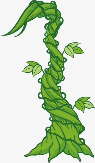 卡通矢量植物高大藤类免抠