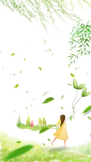 小清新春天景色H5背景高清