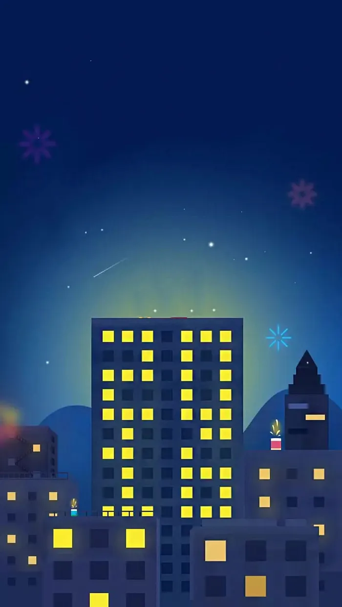 蓝色夜空H5背景高清
