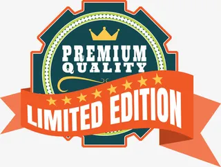 深蓝色复古飘带标签免抠