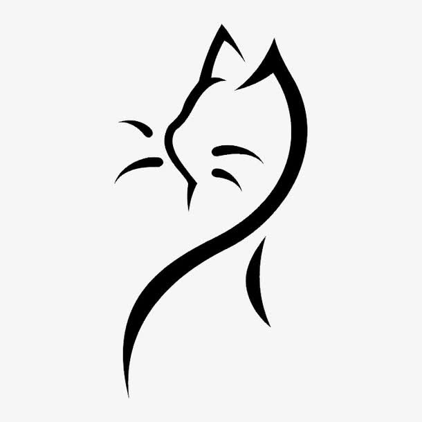 黑白动物线描免抠