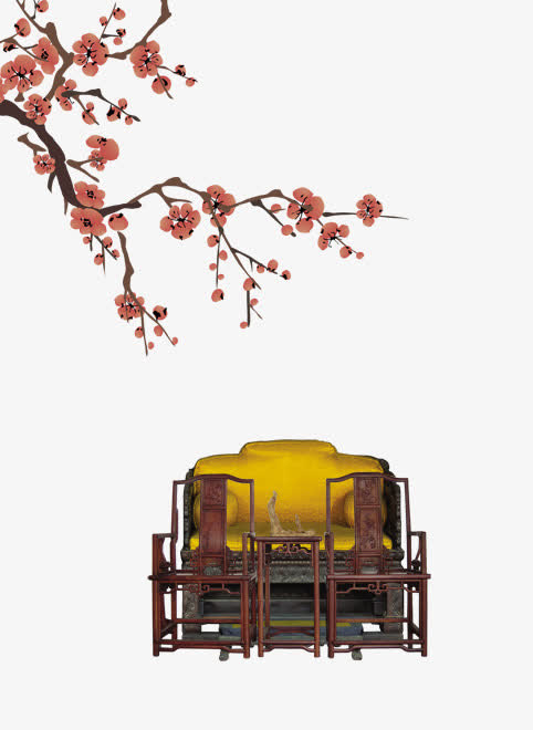 水墨梅花免抠