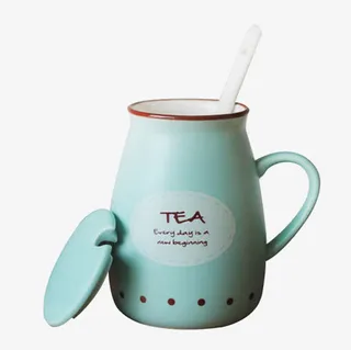 edo水杯咖啡杯浅蓝色免抠