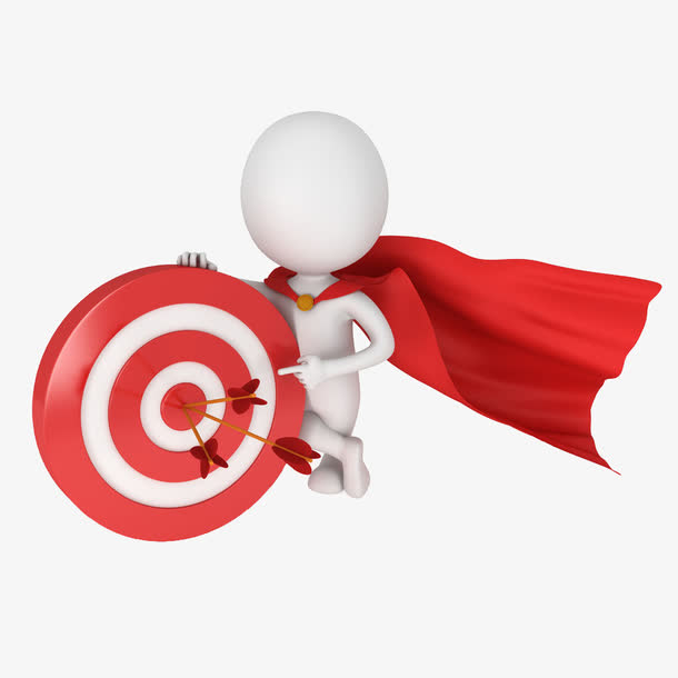 卡通人物和靶子免抠