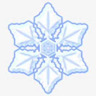 卡通蓝色雪花免抠