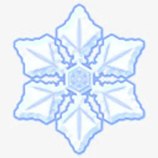 卡通蓝色雪花免抠