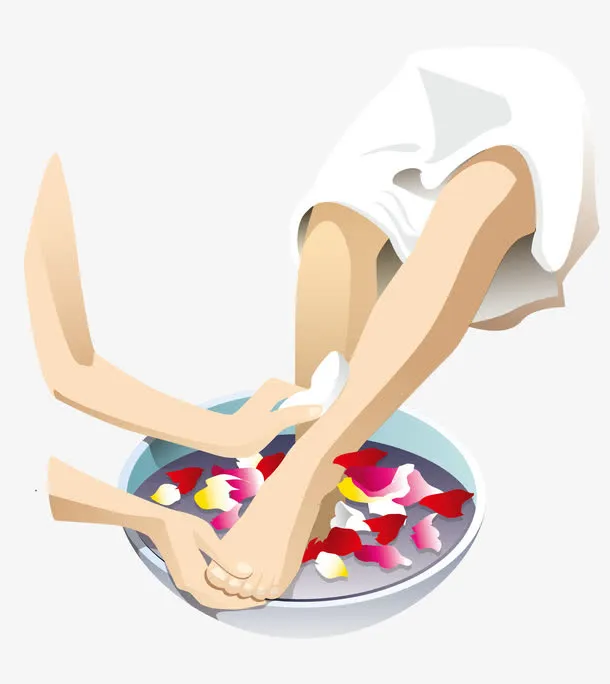 矢量洗脚泡脚养生免抠