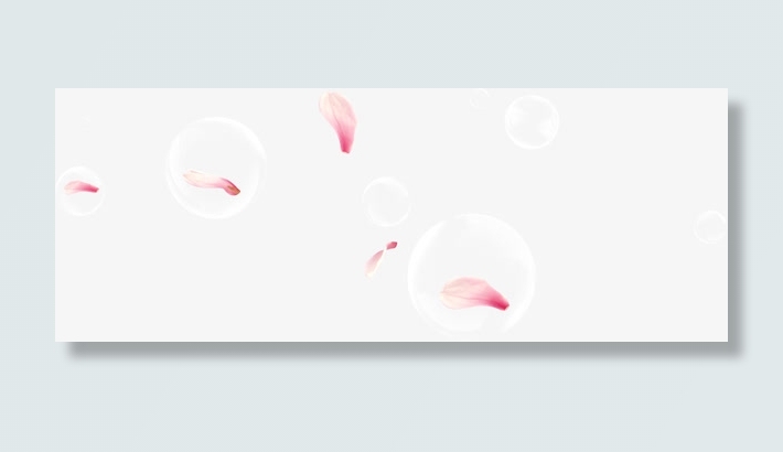 粉色漂浮泡泡花瓣免抠