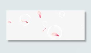 粉色漂浮泡泡花瓣免抠