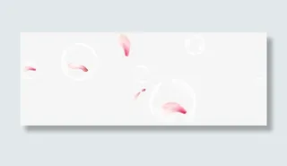 粉色漂浮泡泡花瓣免抠