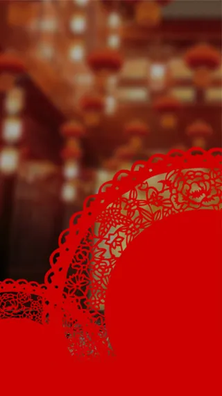 喜庆红色新春H5图高清