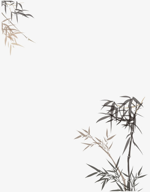 中国风竹影1免抠