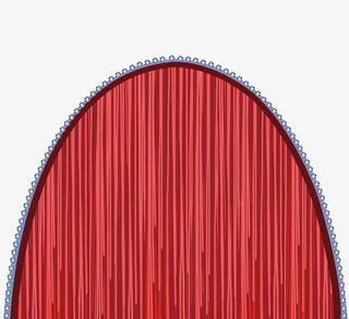 红色大气舞台帷幕边框纹理免抠