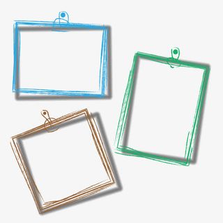 矢量粉笔画边框效果免费下载免抠手绘/卡通手绘元素