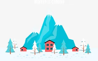 冰天雪地矢量场景免抠