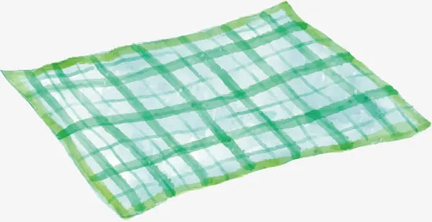 蓝色毯子矢量图免抠