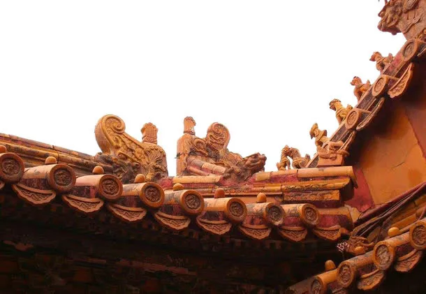 古代古典故宫角楼建筑元素免抠