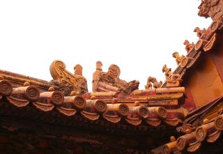 古代古典故宫角楼建筑元素免抠