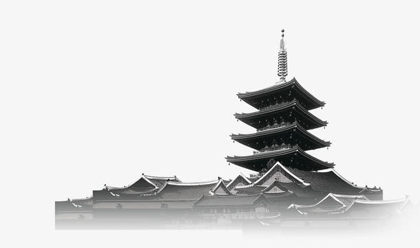 简约漂浮雷锋塔免抠