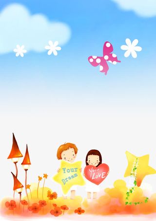 蓝色相册背景免抠