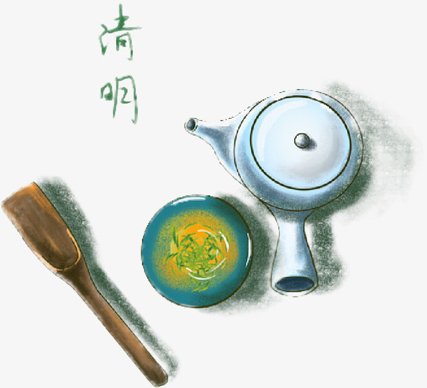 清明喝茶聊天免抠