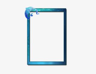 蓝色海底背景画框